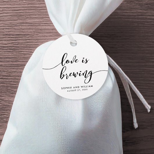 Black & White Relax Script Liebe ist Brauing Weddi Geschenkanhänger