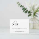 Black white reserved seat Photo wedding website  Begleitkarte (Stehend Vorderseite)