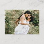 Black white reserved seat Photo wedding website Begleitkarte (Rückseite)