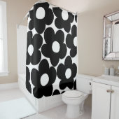 Black & White Retro Daisies #1 #decor #art Duschvorhang (Beispiel)