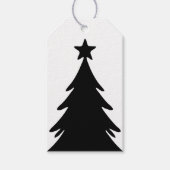 Black & White Reversable Doodle Christmas Tree Geschenkanhänger (Vorderseite)