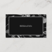 Black & White Rock Gitarre Musician Business Card Visitenkarte (Rückseite)