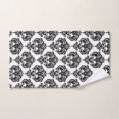 Black & White Royal Glam Damask Badhandtuch Set (Handtuch)