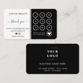 Black & White Salon Vielen Dank Loyalty Card Treuekarte