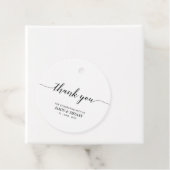 Black & White Script Party Vielen Dank Geschenkanhänger (Beispiel)