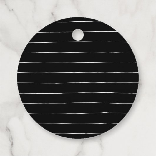 Black & White Script Party Vielen Dank Geschenkanhänger (Rückseite)