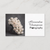 Black White Script Photo Photographer Business Visitenkarte (Vorderseite)