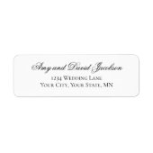 Black White Script Wedding Return Address (Vorne)