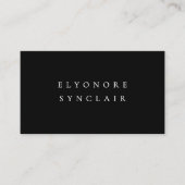 Black White Script Wimpernstudio Visitenkarte (Vorderseite)