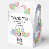 Black & White Sheepadoodle Geburtstag Vielen Dank Geschenkschachtel (Geöffnet)