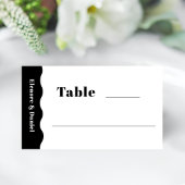 Black & White Side Wave Foto Hochzeitsstimmung Tis Platzkarte