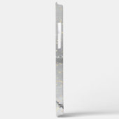 Black & White Silver Agate & Gold Stars Name Case-Mate iPhone Hülle (Rückseite / Links)