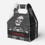 Black & White Skelette Halloween Gable Gvor Box Geschenkschachtel (Vorderseite)