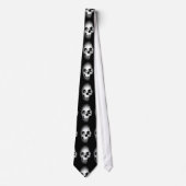 Black & White Skull Neck Tie Krawatte (Vorderseite)