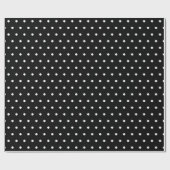 Black & White Small Polka Dot Party Weihnachtsgesc Geschenkpapier (Flach)