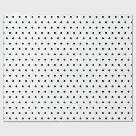 Black & White Small Polka Dot Party Weihnachtsgesc Geschenkpapier