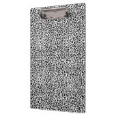 Black & white snow leopard print klemmbrett (Links)