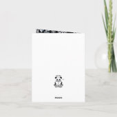 Black & White Snowflake Elegantes Foto Dankeskarte (Rückseite)