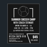 Black & White Soccer ball, Soccer Camp Advertising Flyer<br><div class="desc">Black & White Soccer ball,  Soccer Camp Advertising Flyers By The Business Card Store.</div>