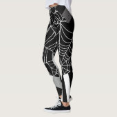 Black & White Spiderweb Patchwork Halloween Leggings (Links)