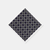 BLACK & WHITE Square Chic Birthday Napkins Serviette (Ecke)