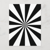 Black & White Star Burst Postkarte (Vorderseite)
