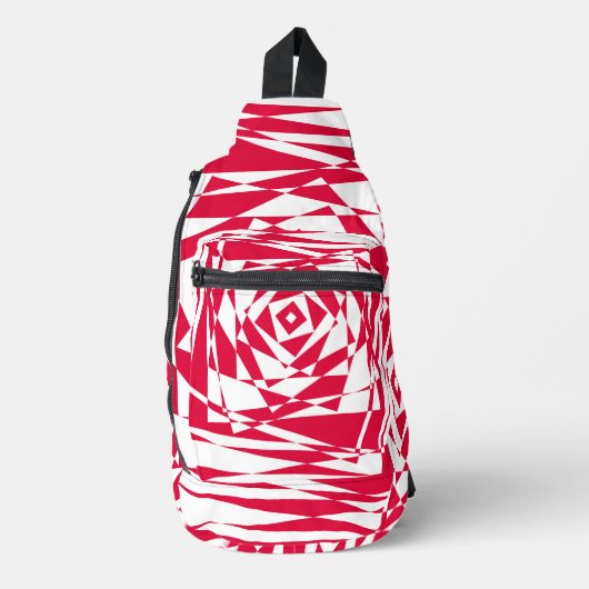 Black & White Star Illusion Sling Bag - Optisch (Vorderseite)