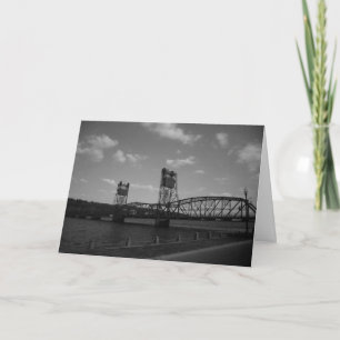 Black & White Stillwater Lift Bridge Gute Besserun Karte