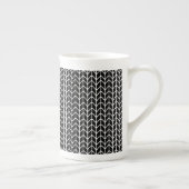 BLACK & WHITE STRICK Knochen China Tasse (Rechts)