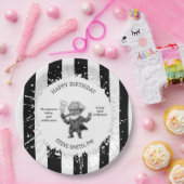 Black White Stripe Psychology Freud CARTOON Pappteller (Party)