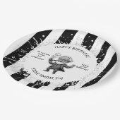 Black White Stripe Psychology Freud CARTOON Pappteller (Schrägansicht)