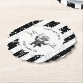 Black White Stripe Psychology Freud CartoON Untersetzer (angewinkelt)