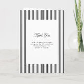 Black & White Striped Elegance Classy Wedding Programm (Rückseite)
