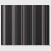Black & White Stripes Gift Wrapping Paper Geschenkpapier (Flach)