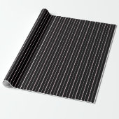 Black & White Stripes Gift Wrapping Paper Geschenkpapier (Ungerollt)