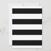 Black & White Stripes Gold Chic Elegante Hochzeit Einladung (Rückseite)
