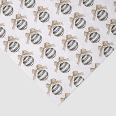 Black White Stripes Ornament Christmas Seidenpapier (Ausschnitt)