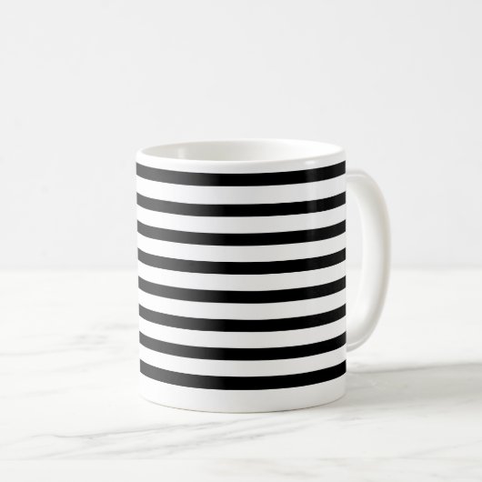 black-white stripes – schwarz-weiß gestreift kaffeetasse (VorderseiteRechts)