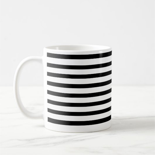 black-white stripes – schwarz-weiß gestreift kaffeetasse (Links)