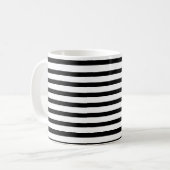 black-white stripes – schwarz-weiß gestreift kaffeetasse (Vorderseite Links)