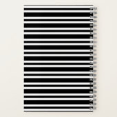 Black White Stripes Seamless Pattern Notizblock (Rückseite)