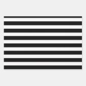 Black & White Strips Party oder Weihnachten Geschenkpapier Set (Vorderseite 3)