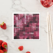 Black, white strokes and stripes on burgundy. serviette (Beispiel)