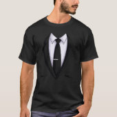 Black & White Suit Tie Tuxedo Bow Tie Suit Men Cos T-Shirt (Vorderseite)