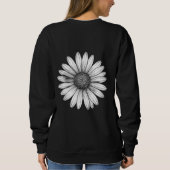 Black & White Sunflower Bloom Hoodie (Rückseite)