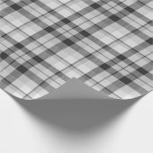 Black&White Tartan Wrapping Paper Geschenkpapier (Ecke)