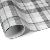 Black&White Tartan Wrapping Paper Geschenkpapier (Rolleneckpunkt)