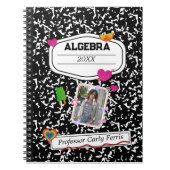 Black White Teen Collage Custom Photo Notebook Notizblock (Vorderseite)