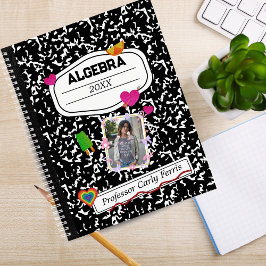 Black White Teen Collage Custom Photo Notebook Notizblock