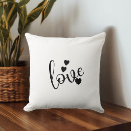 Black & White Throw Pillow Kissen